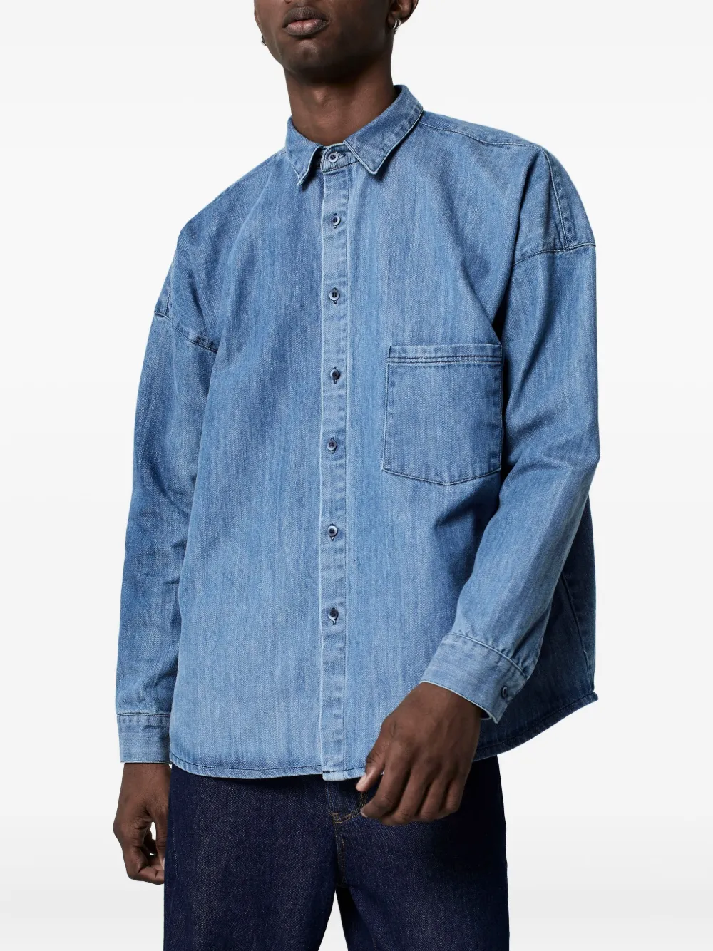 Amapô Button-down Pocket Shirt In Blue