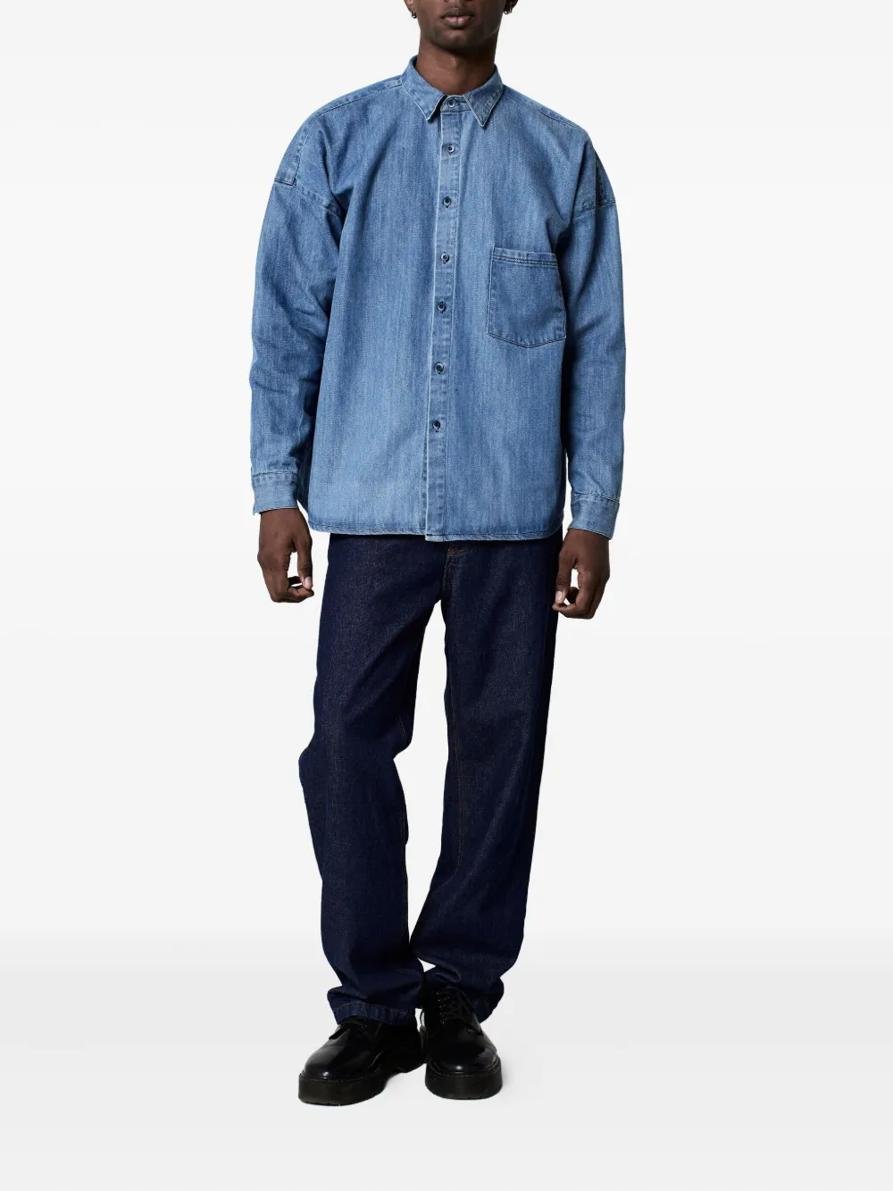 Amapô button-down pocket shirt - Blauw
