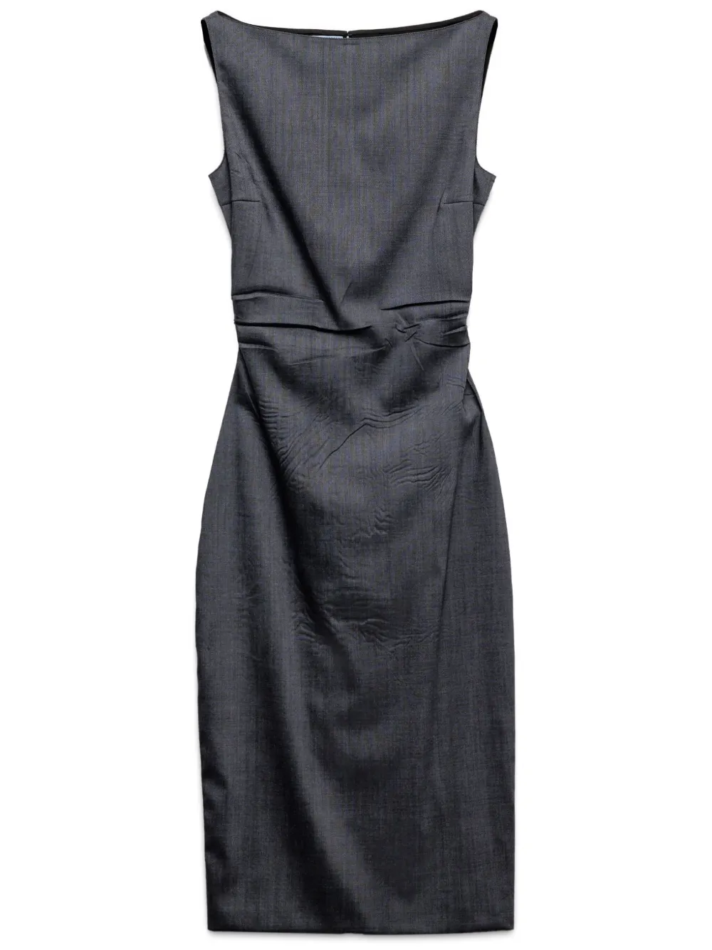 Prada Stretch jurk met ruches Grijs