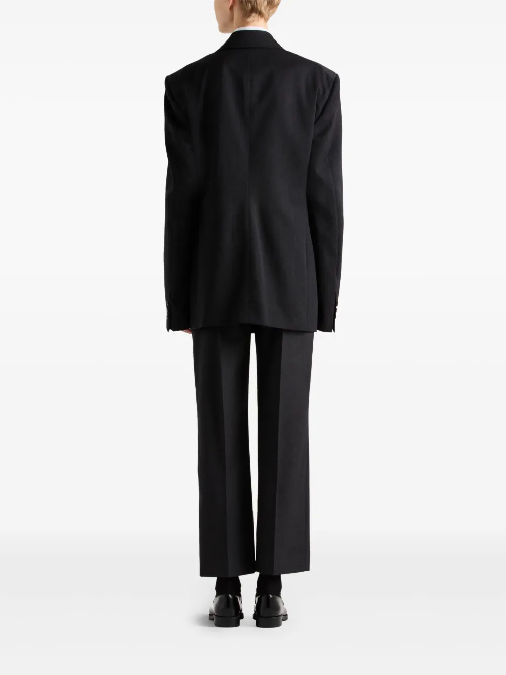 Prada Broek met gabarine weving Grijs