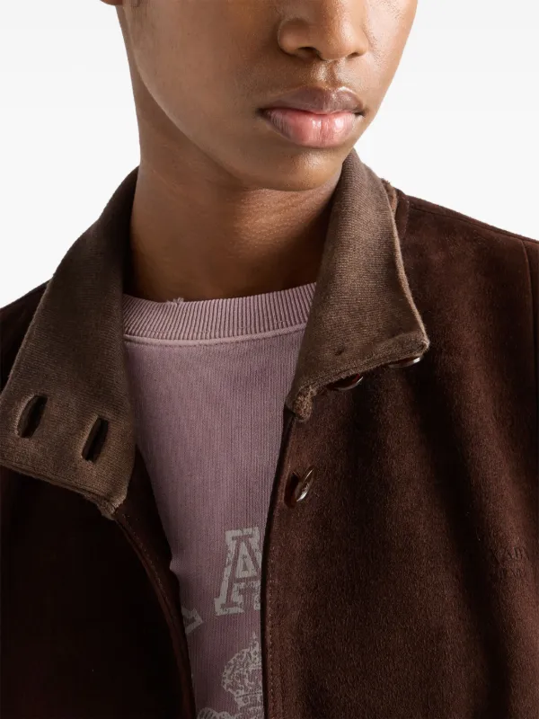 Prada Suede Jacket | Brown | FARFETCH Prada Suede Jacket | Brown | FARFETCH