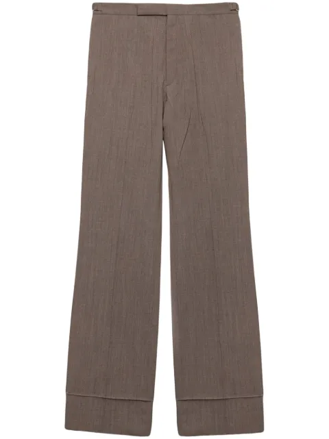 Prada pressed-crease wide-leg trousers 