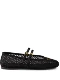 Prada mesh ballerina shoes - Black