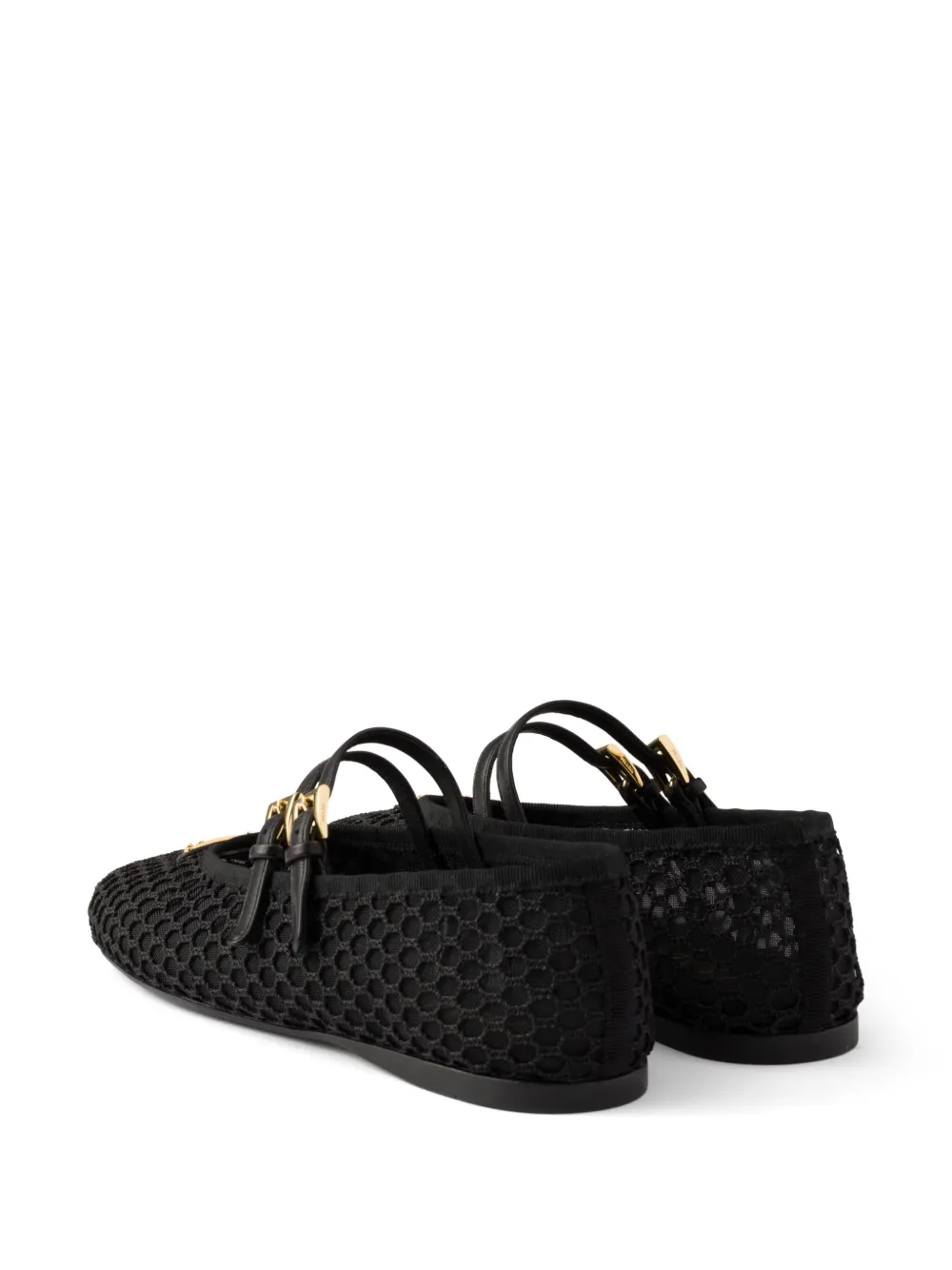 Prada Mesh ballerina's Zwart