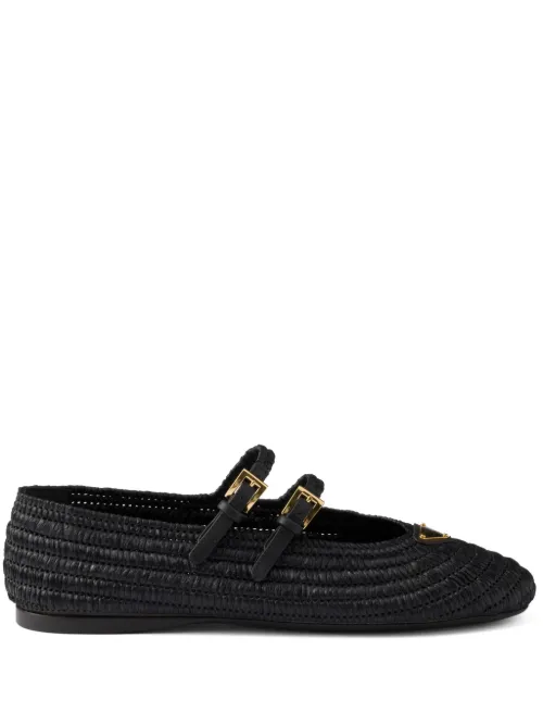 Prada ballerines en crochet - Noir - Prada - Modalova