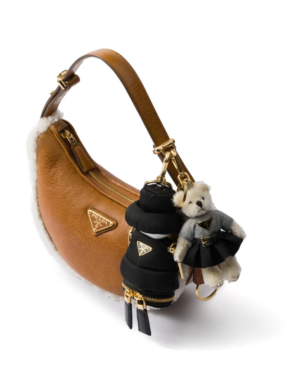 Prada teddy bag charm - Wit