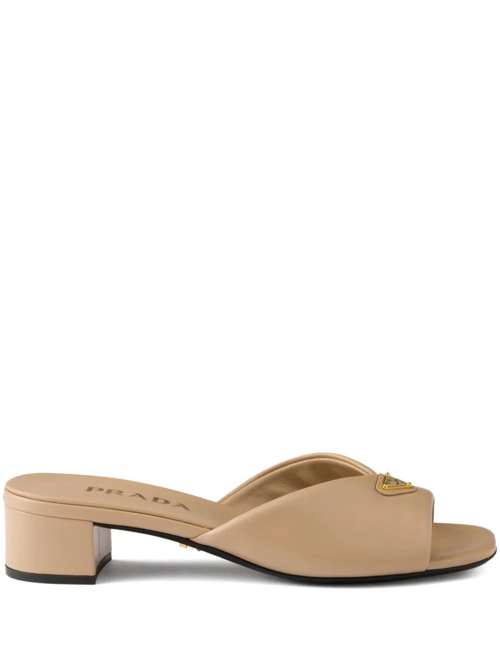 Prada 35mm padded mules Beige