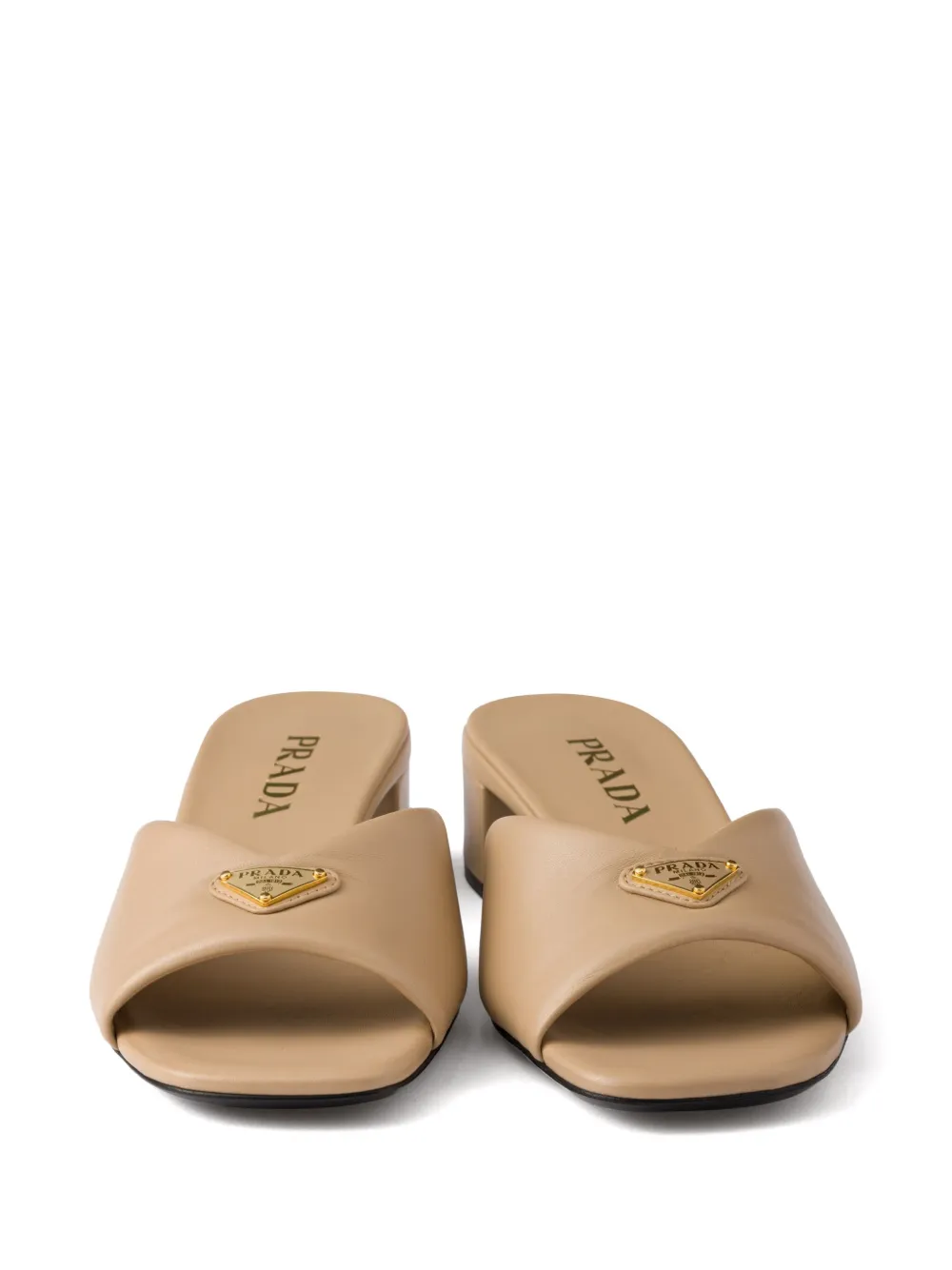 Prada 35mm padded mules Neutrals