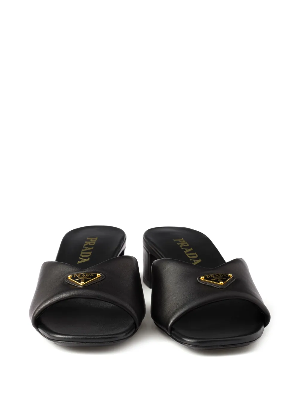 Prada 35mm padded leather sandals Black