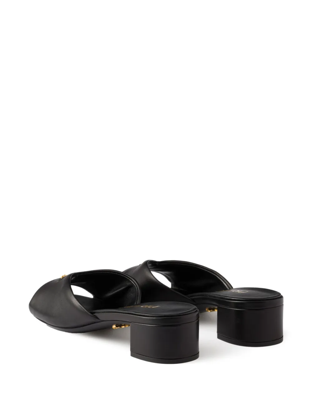 Prada 35mm padded leather sandals Black