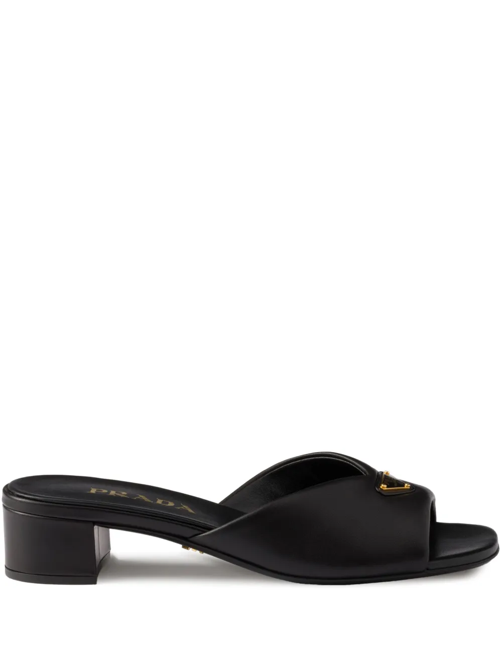 Prada 35mm padded leather sandals Black