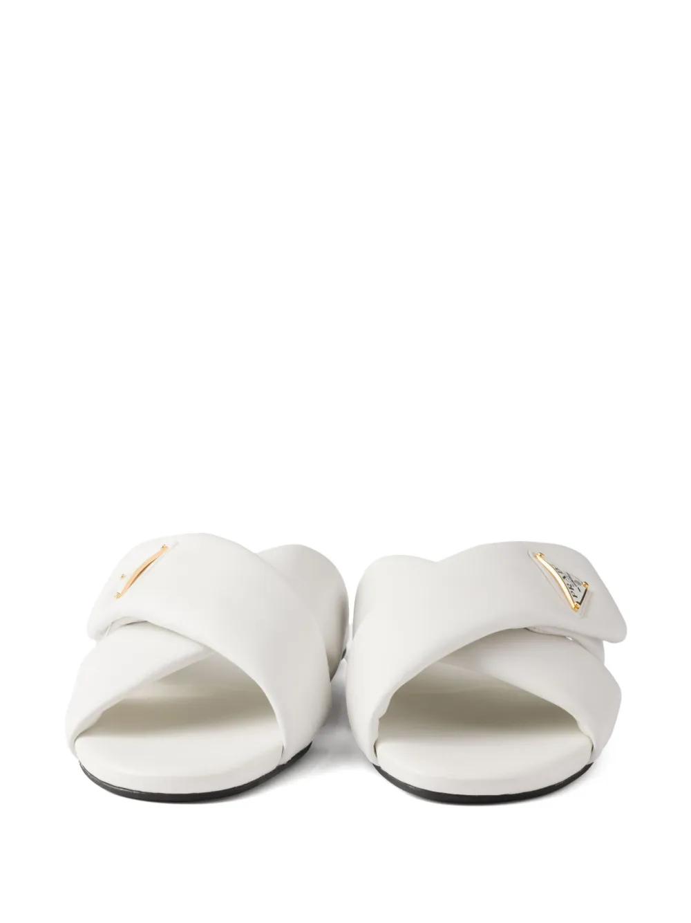 Prada padded nappa-leather slides White