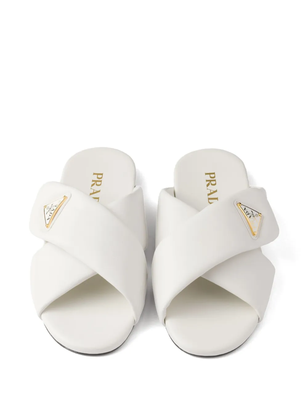 Prada padded nappa-leather slides White