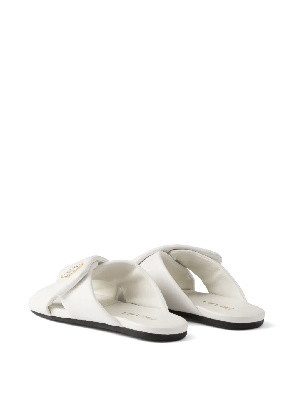 Prada padded nappa-leather slides White