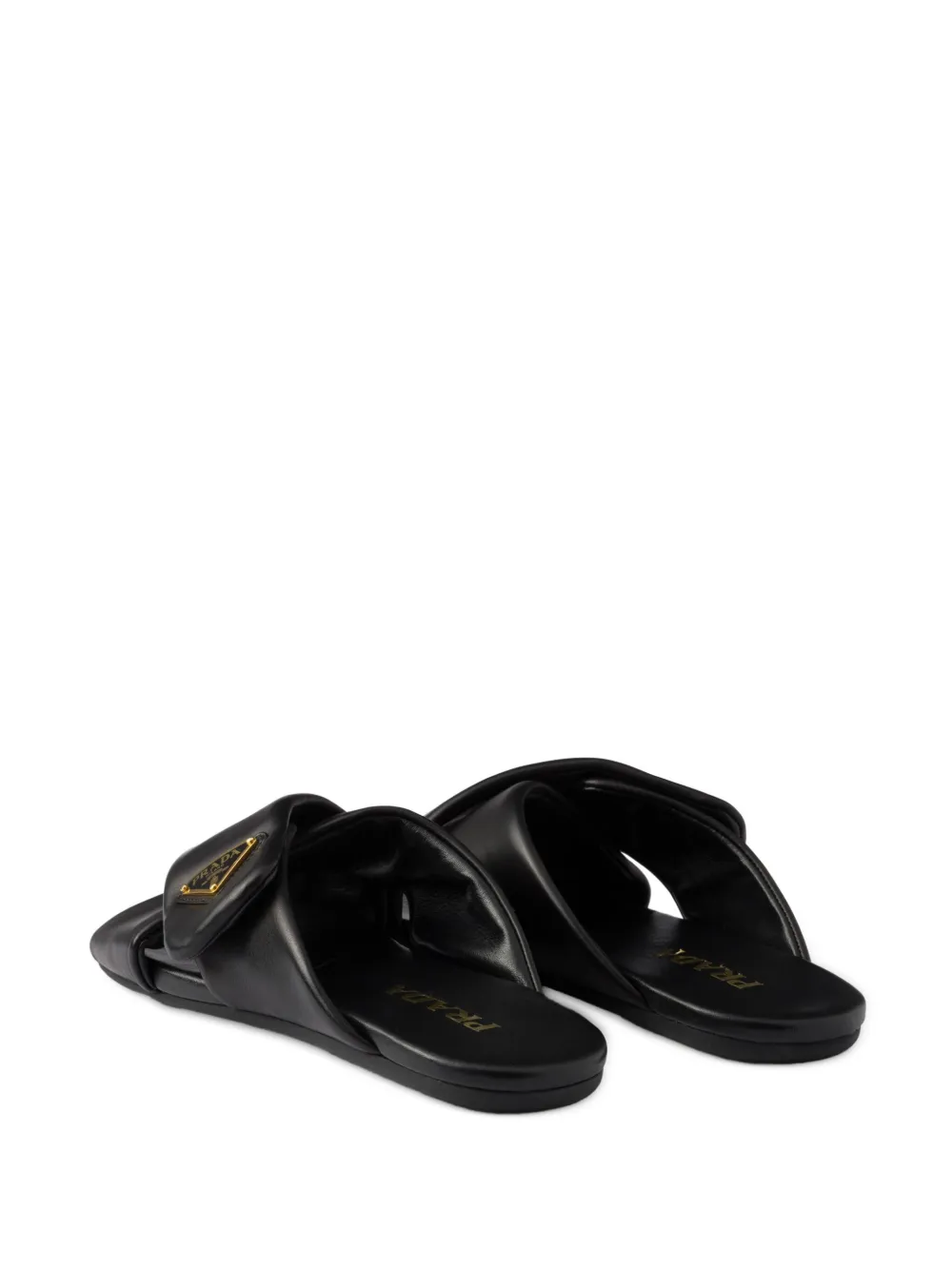 Prada Padded nappa leather slides Black