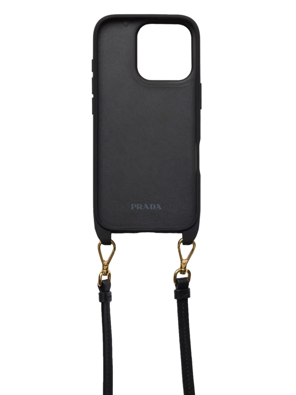 Prada iPhone 16 Pro hoesje met logo - Zwart