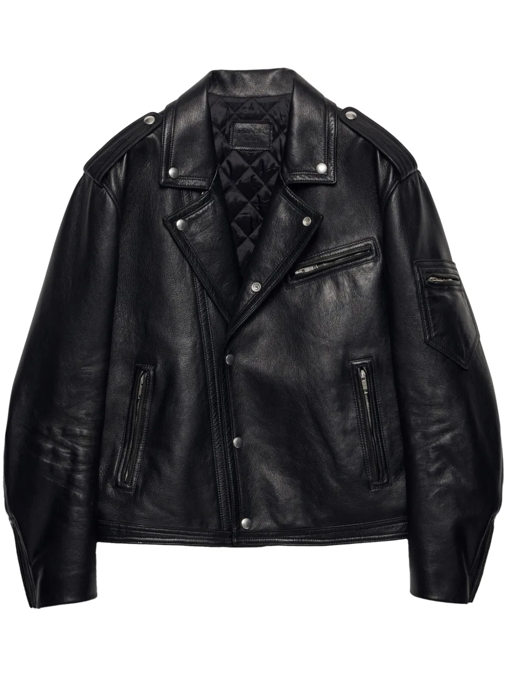 leather biker jacket