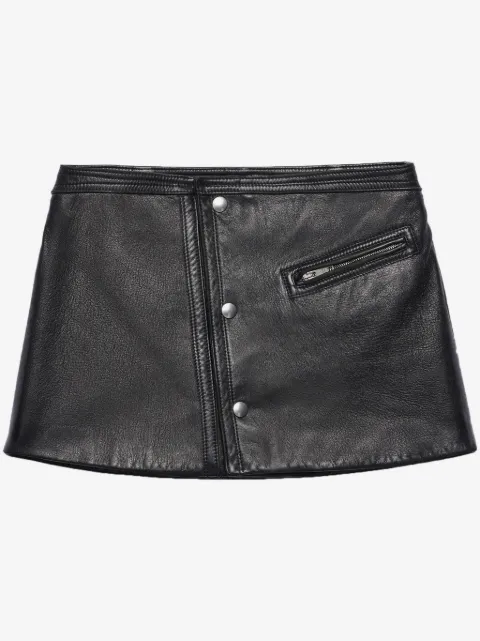 Prada leather mini skirt