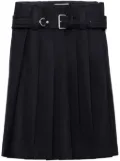 Prada belted pleated skirt - Blue