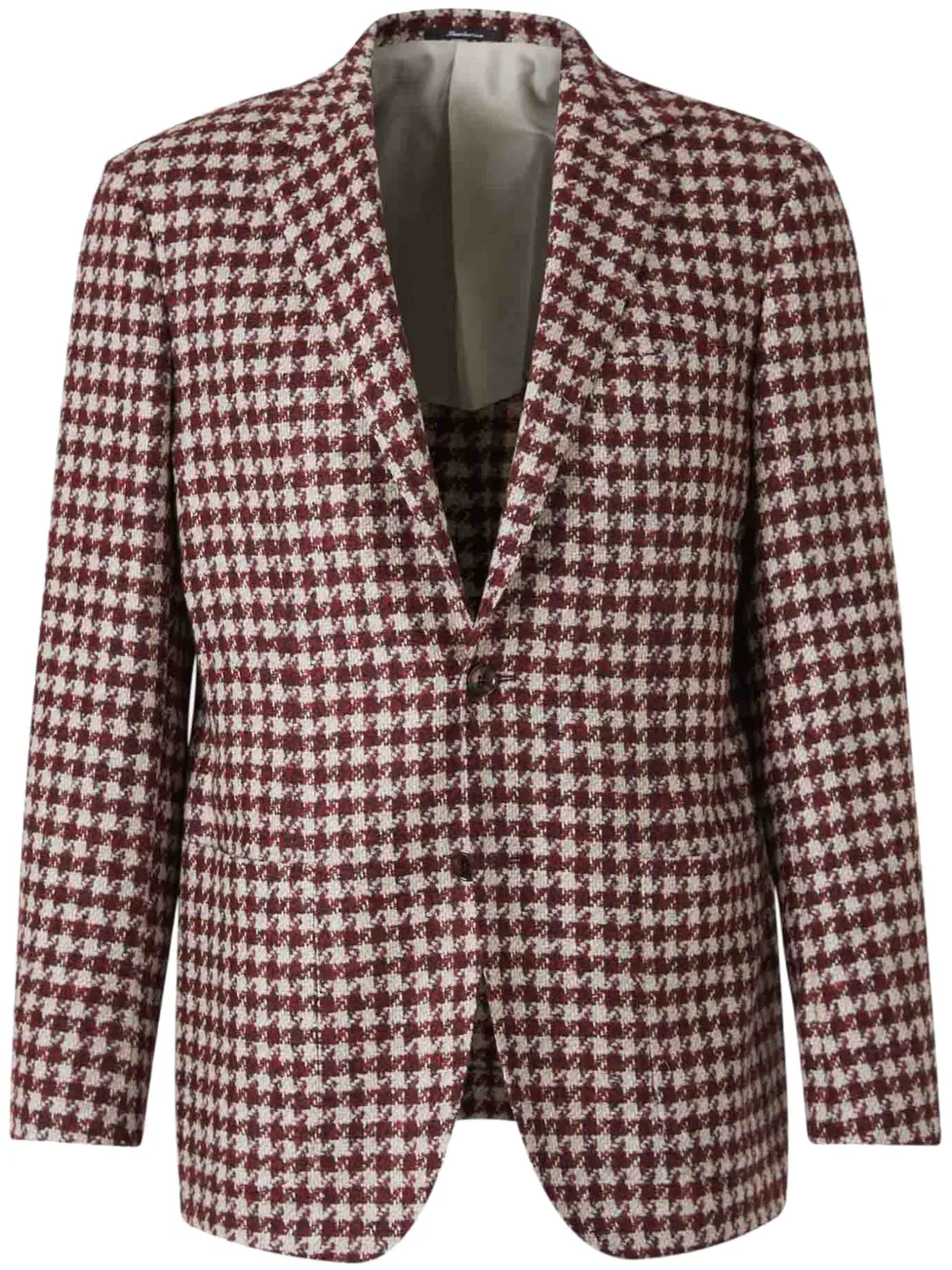 houndstooth-pattern blazer