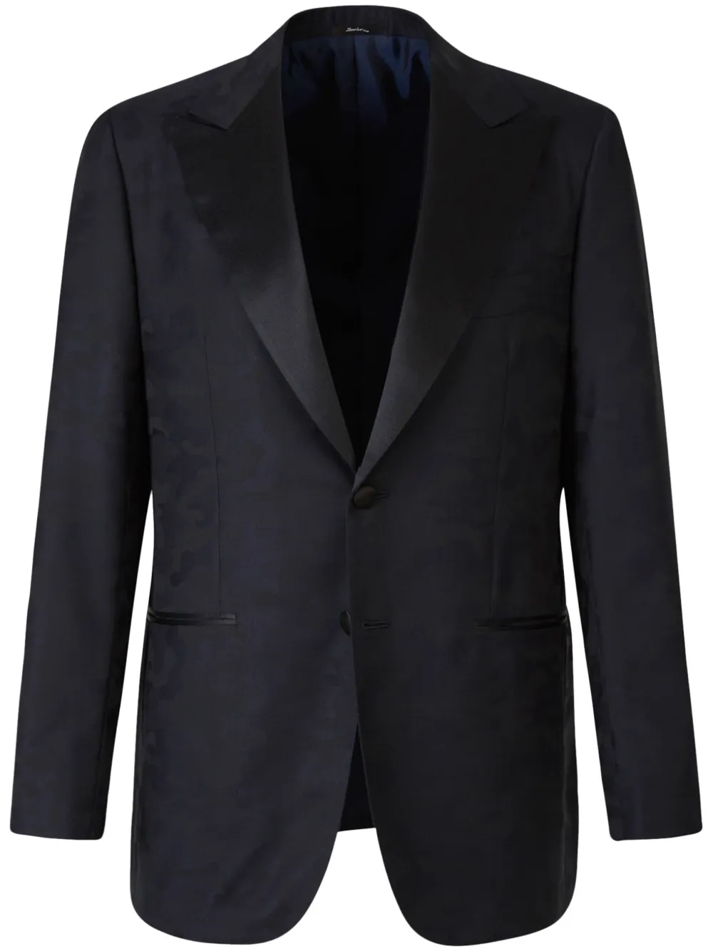 satin-trim blazer