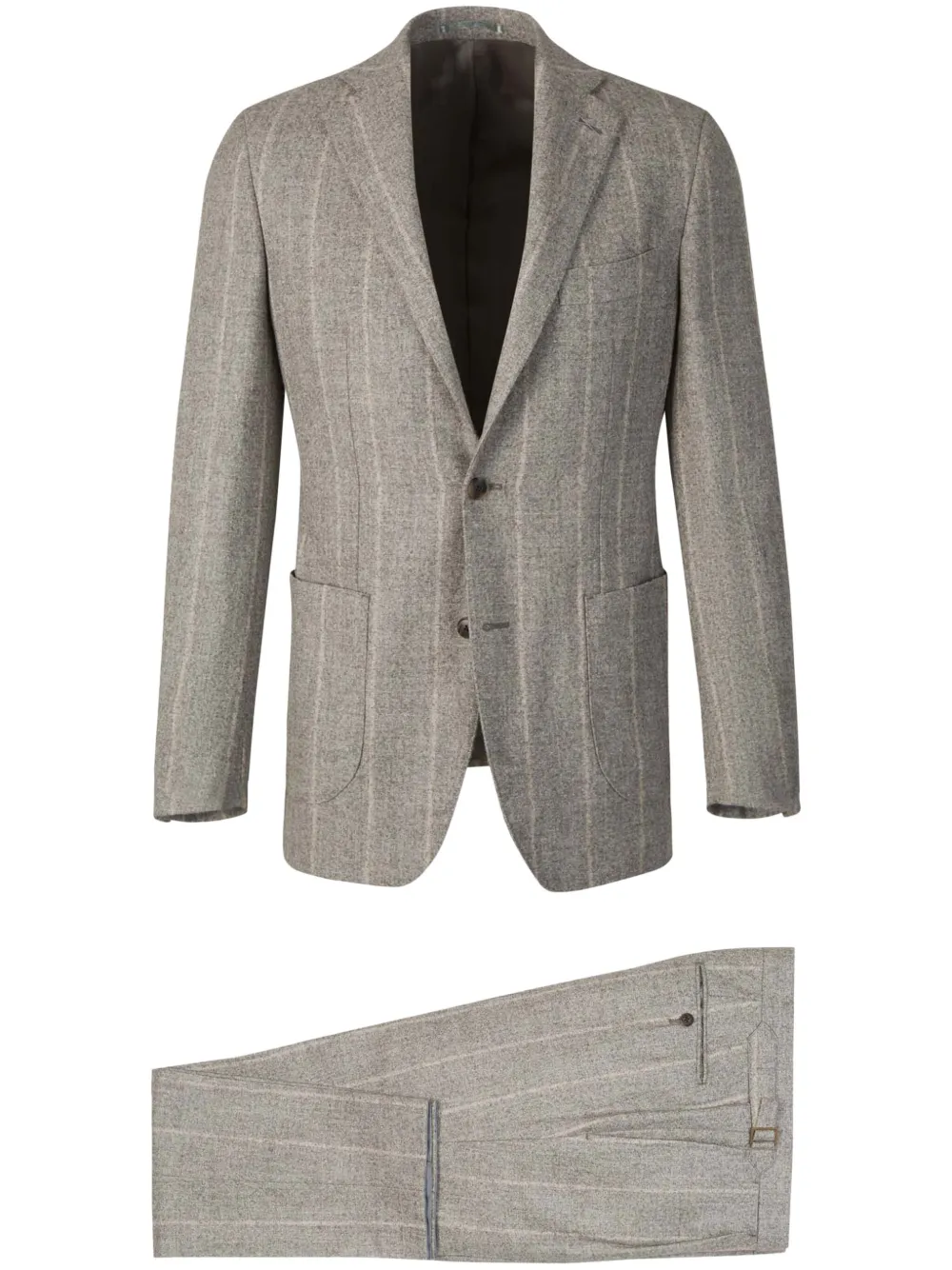 striped wool-blend suit