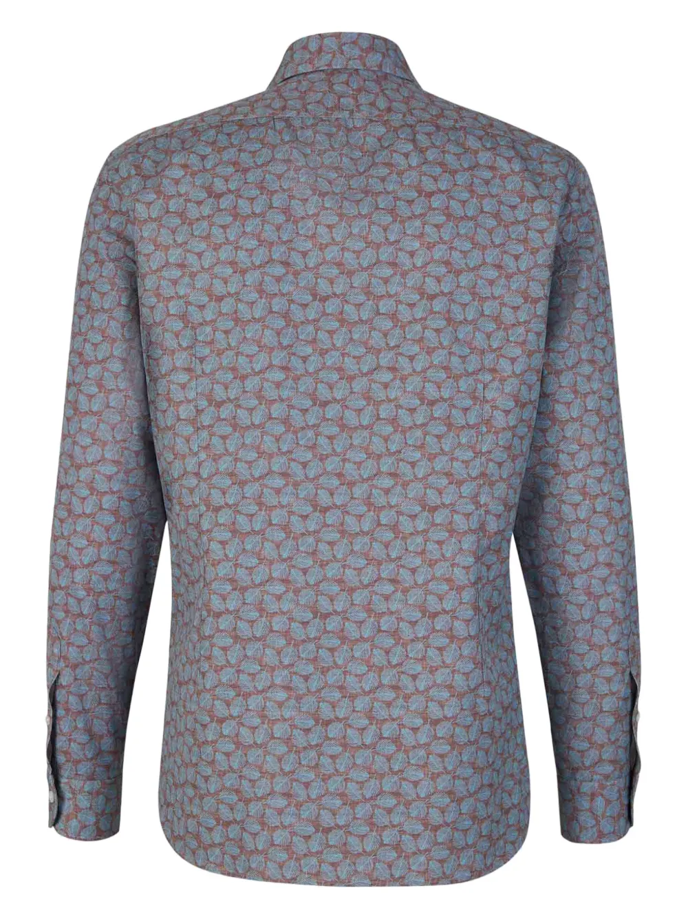 Vincenzo Di Ruggiero leaf-print shirt - Blauw