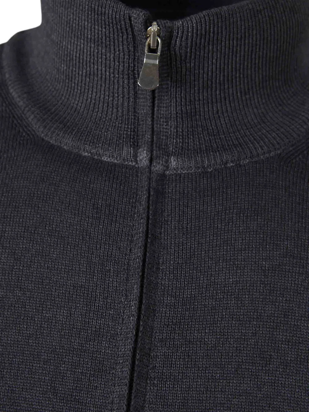 Gran Sasso Vest met hoge hals en rits Blauw