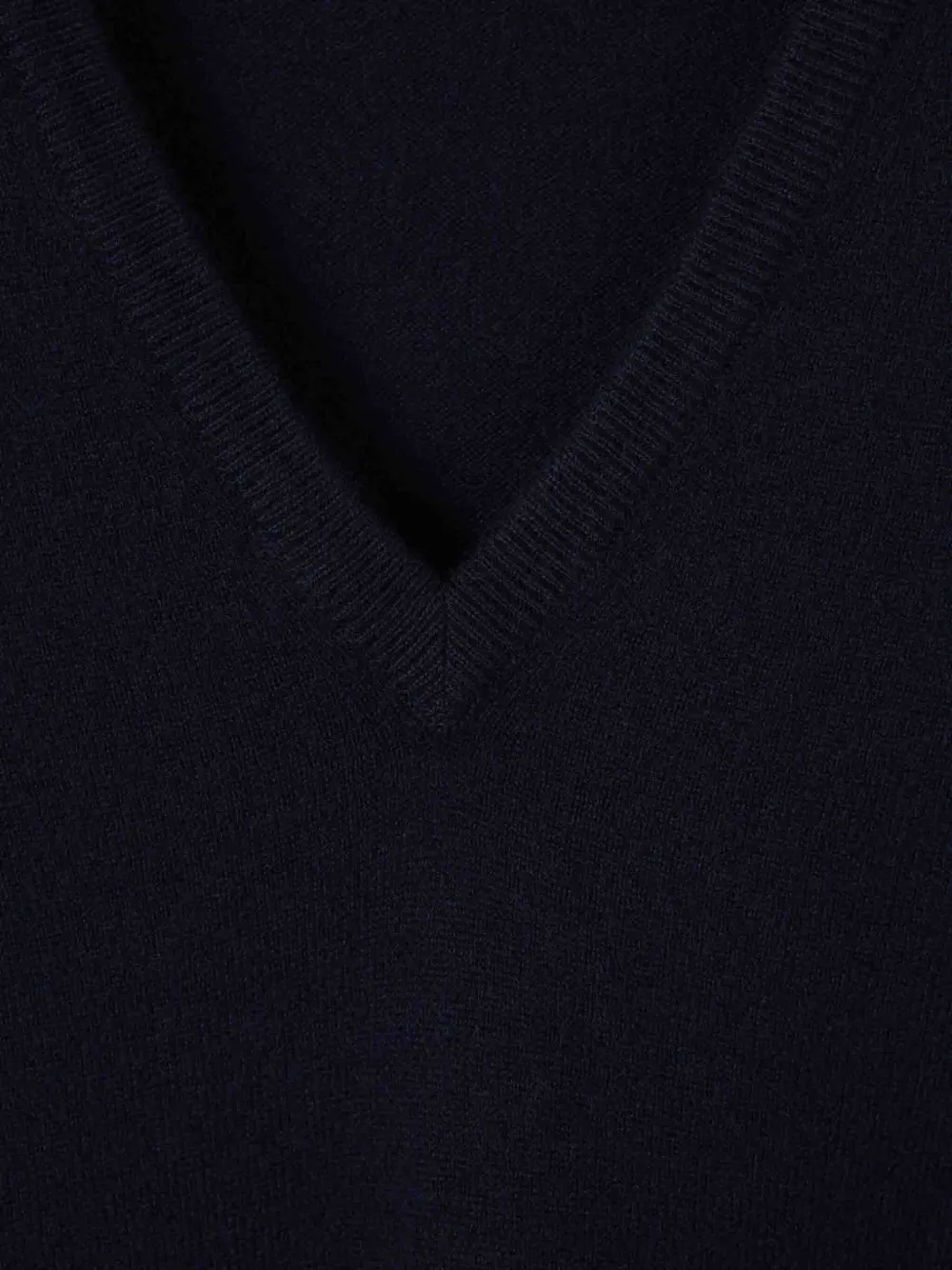 Gran Sasso Trui met V-hals en geribbelde afwerking Blauw
