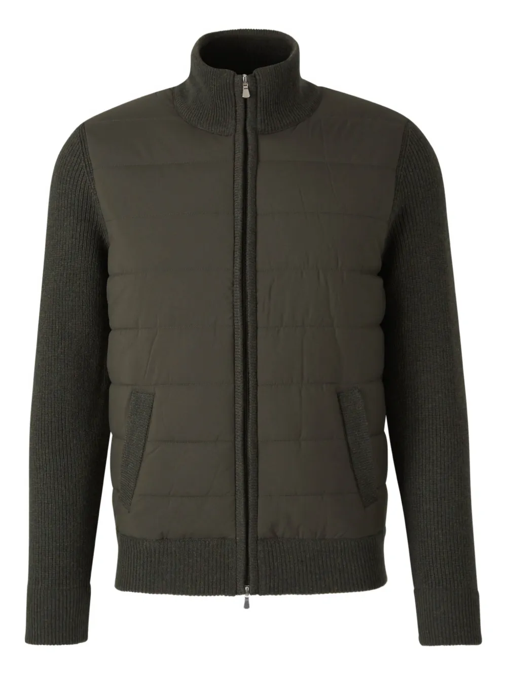 Gran Sasso quilted zip-up cardigan | Green | Image 1
