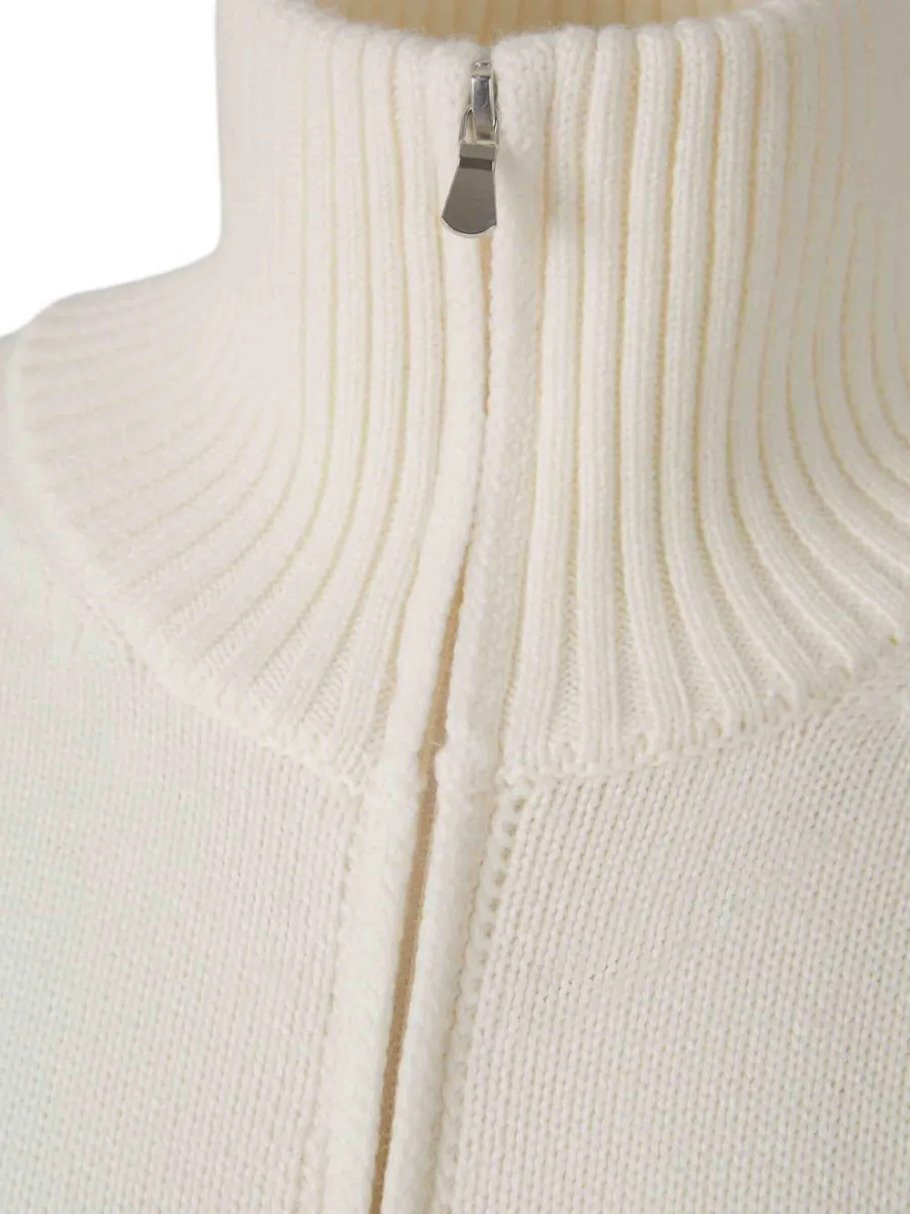 Gran Sasso Vest met hoge hals en rits Wit