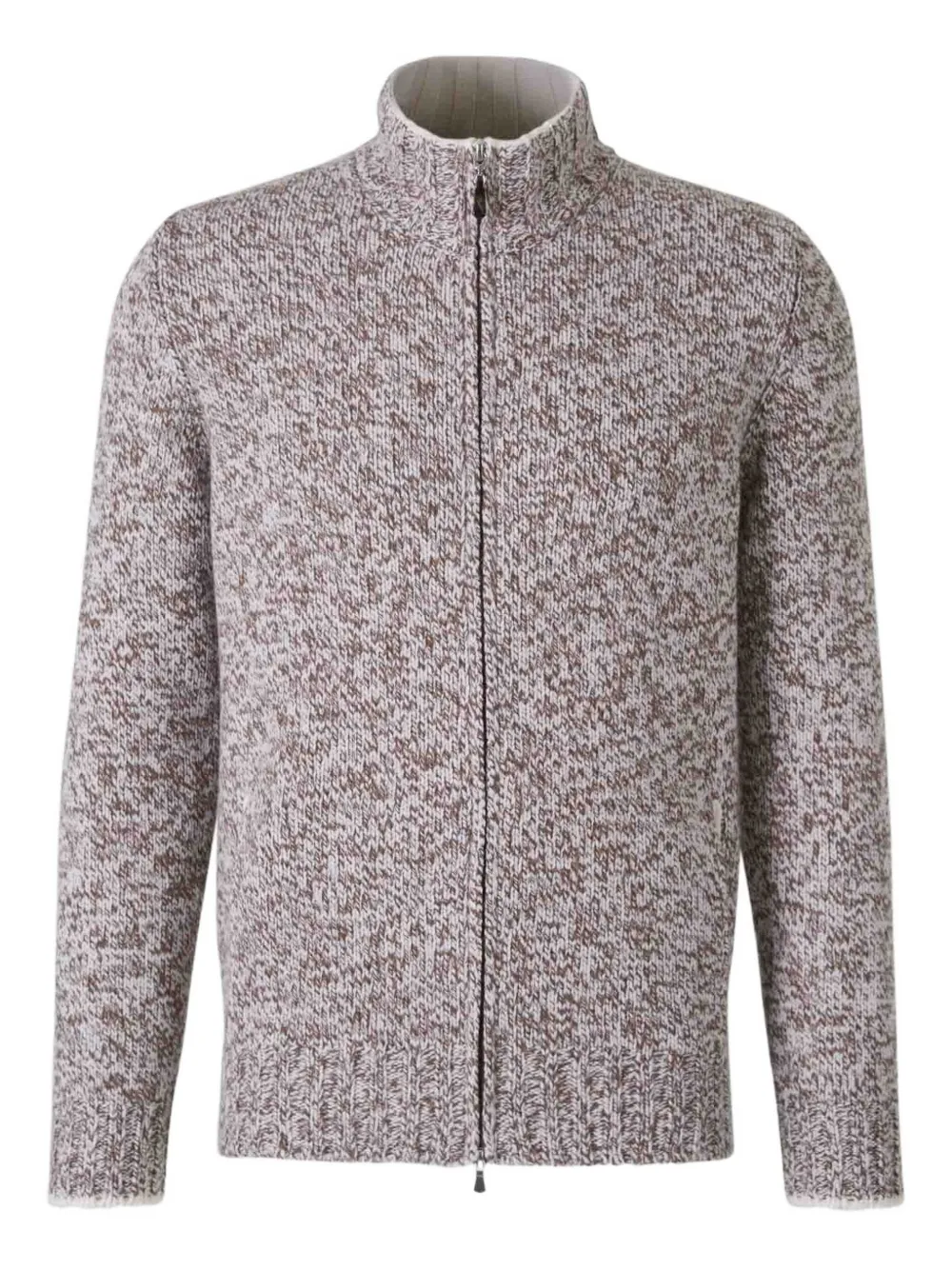 Gran Sasso high-neck wool cardigan | Grey | Image 1