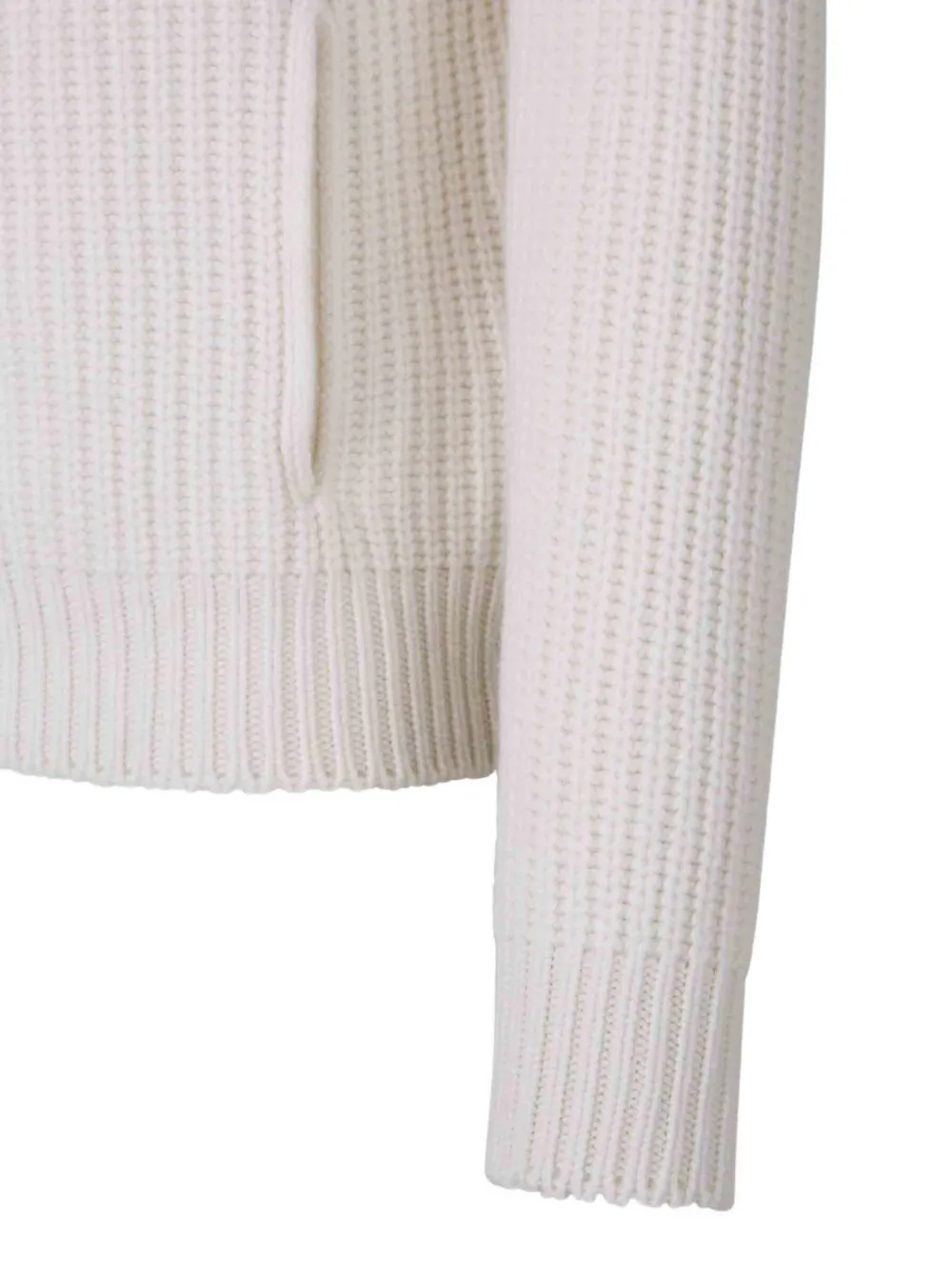 Gran Sasso Geribbeld vest met ritssluiting Wit