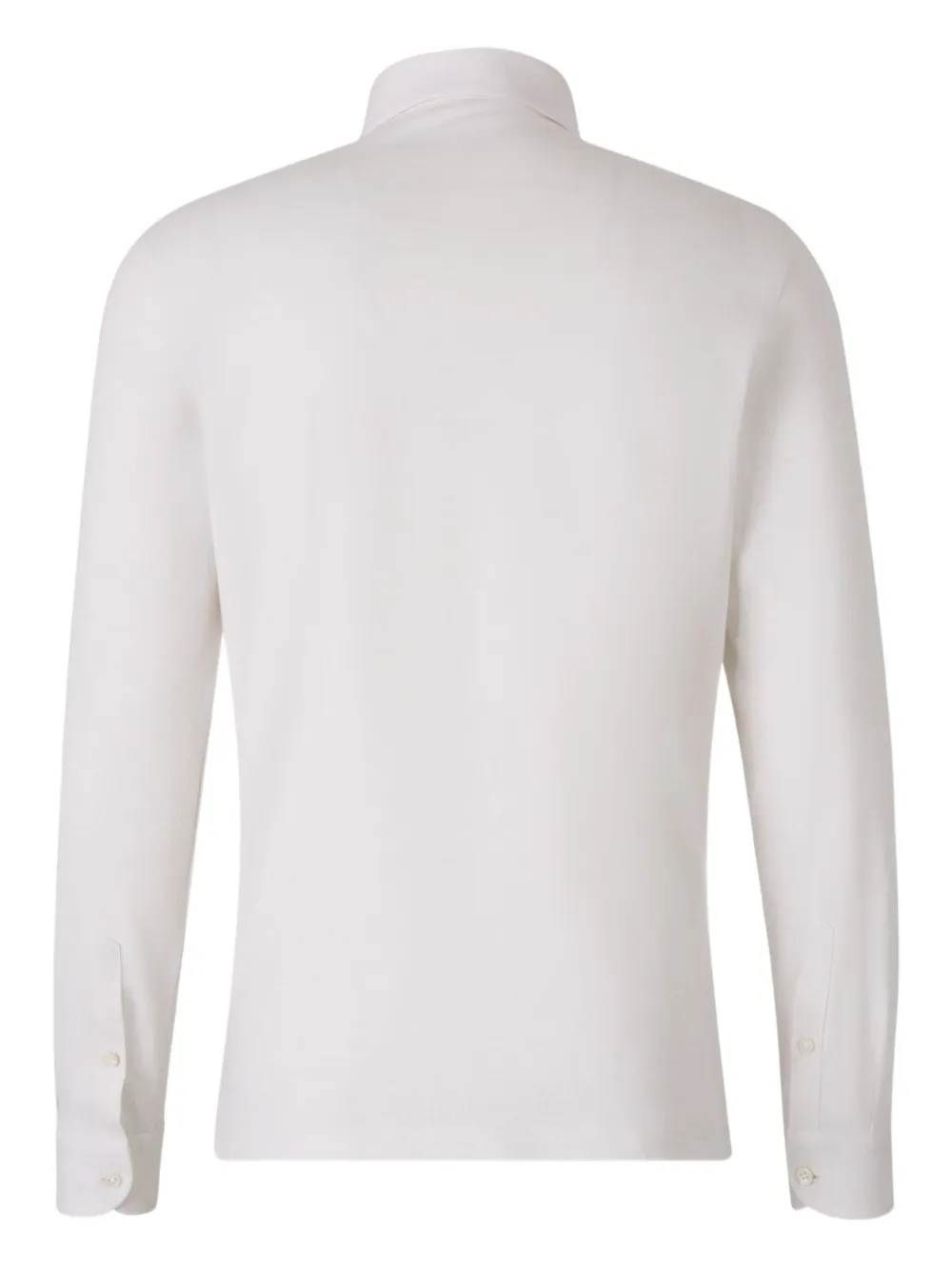 Gran Sasso Poloshirt met lange mouwen en manchetten met knopen - Wit