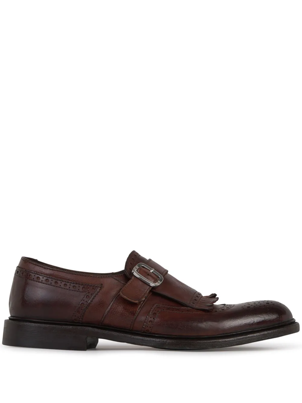 Green George leather loafers Brown