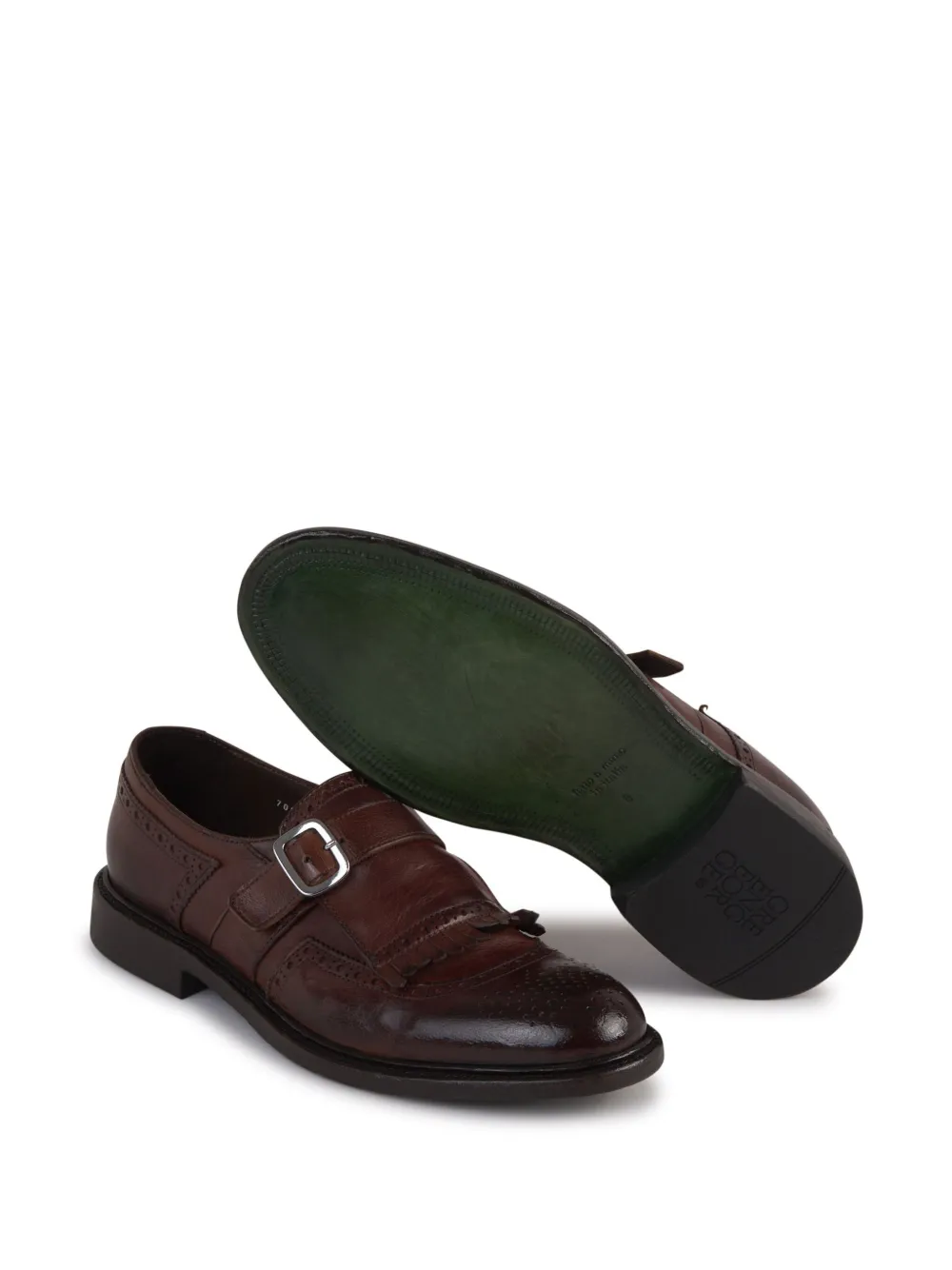 Green George leather loafers Brown