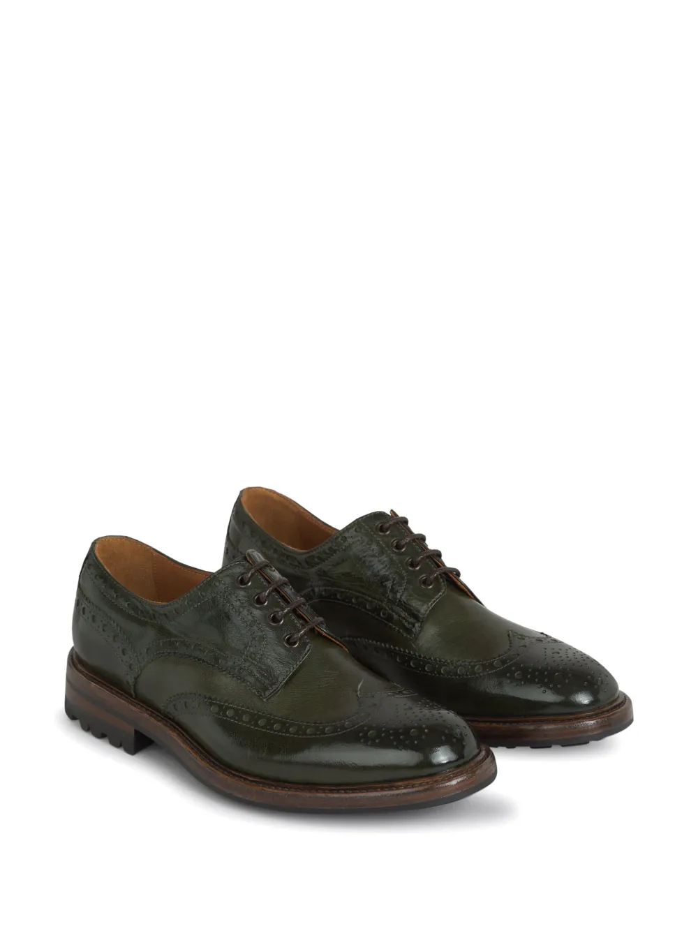 Green George leather brogues - Groen