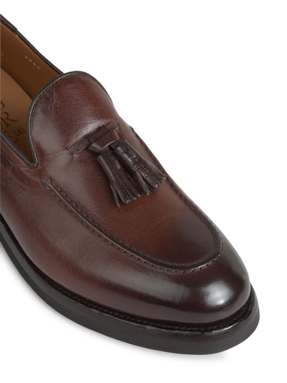 Green George leather loafers Brown