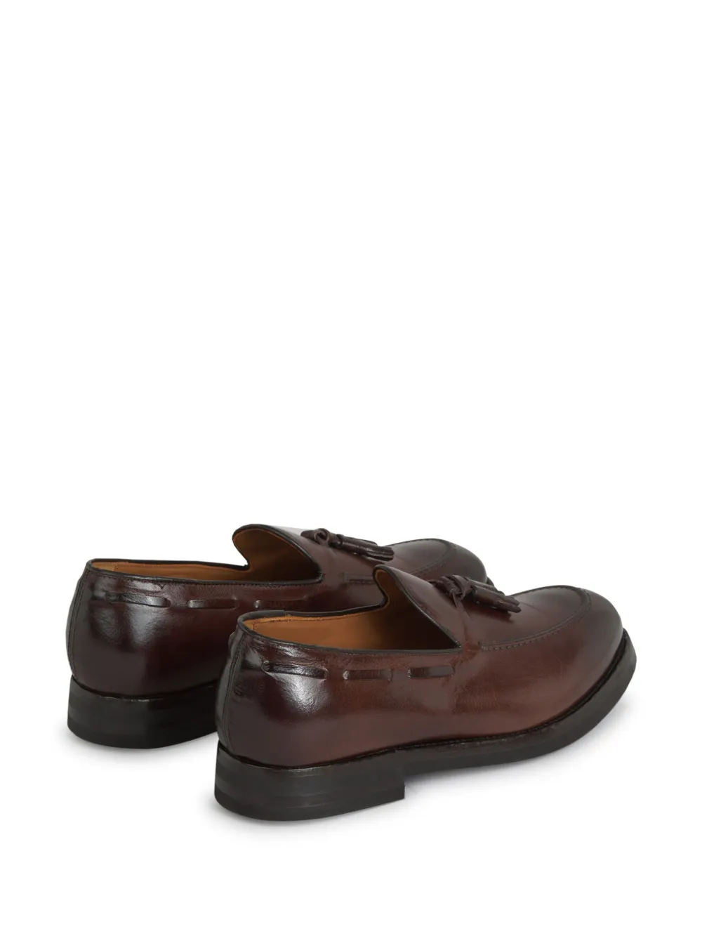 Green George leather loafers Brown