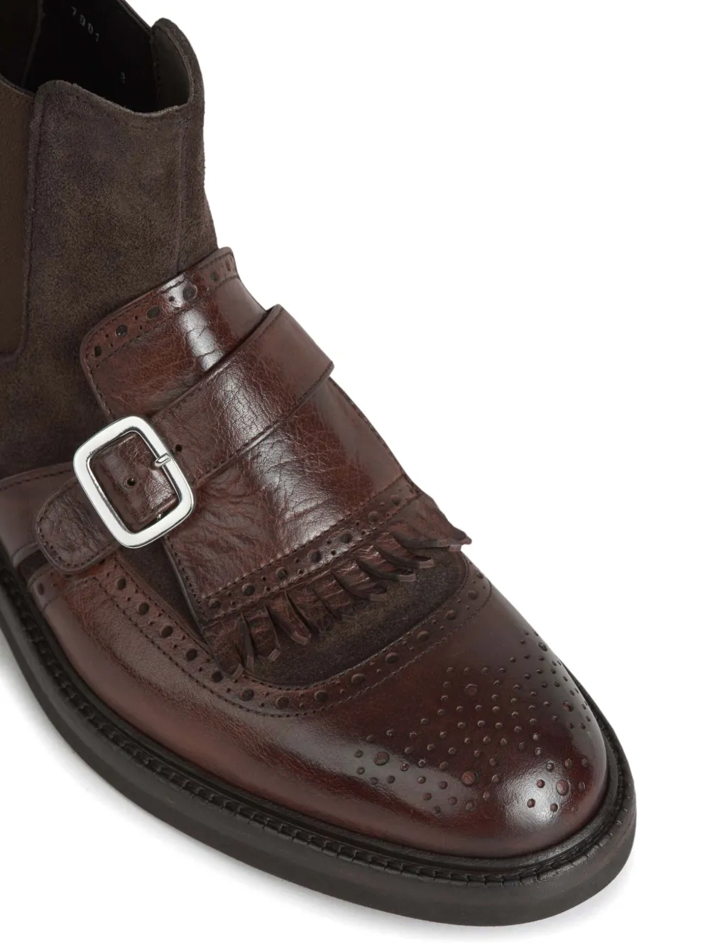 Green George leather boots Brown