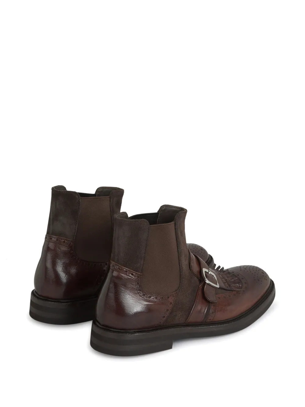 Green George leather boots Brown