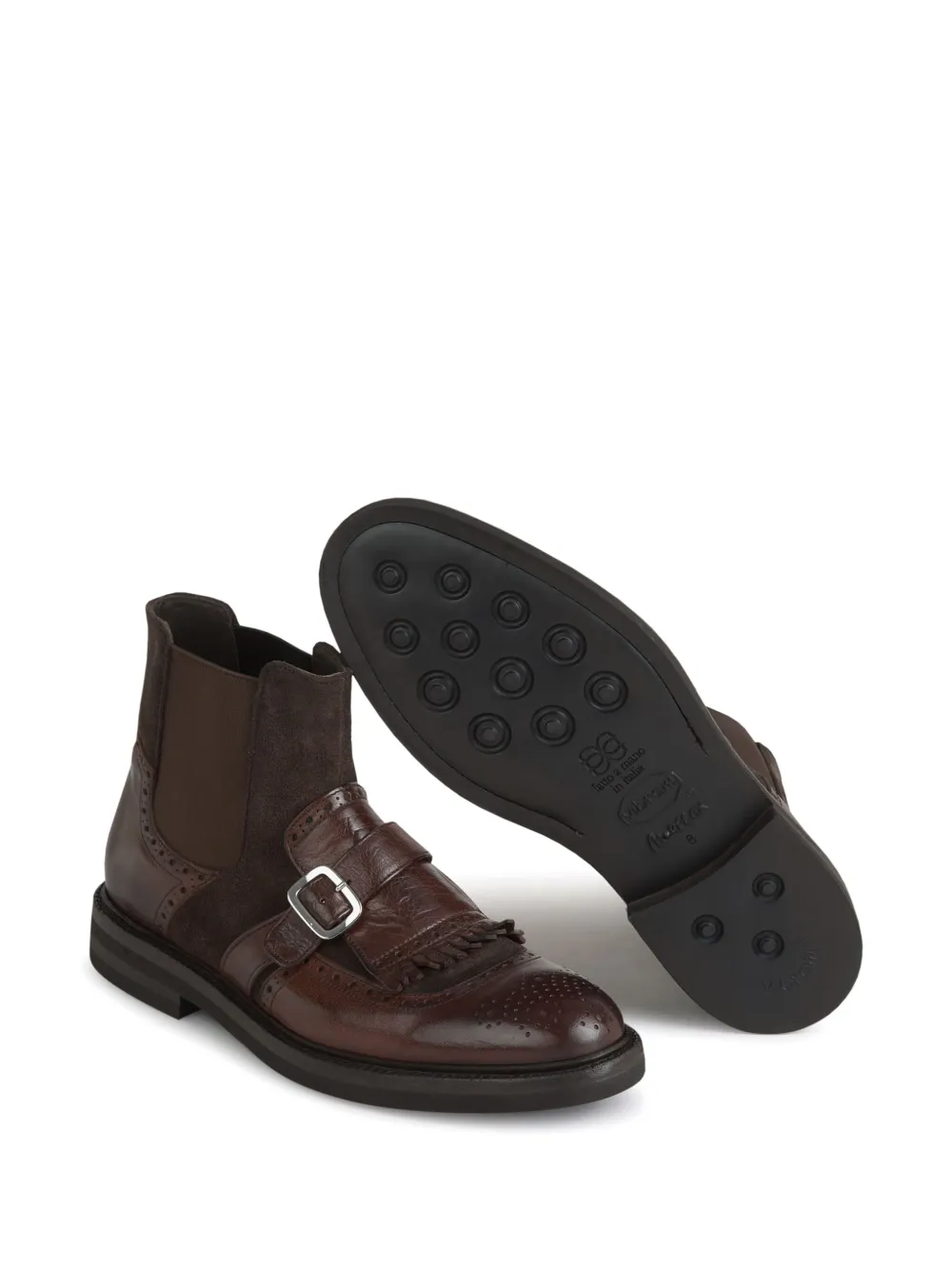 Green George leather boots Brown
