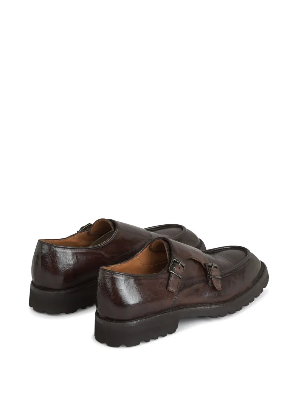 Green George leather loafers Brown