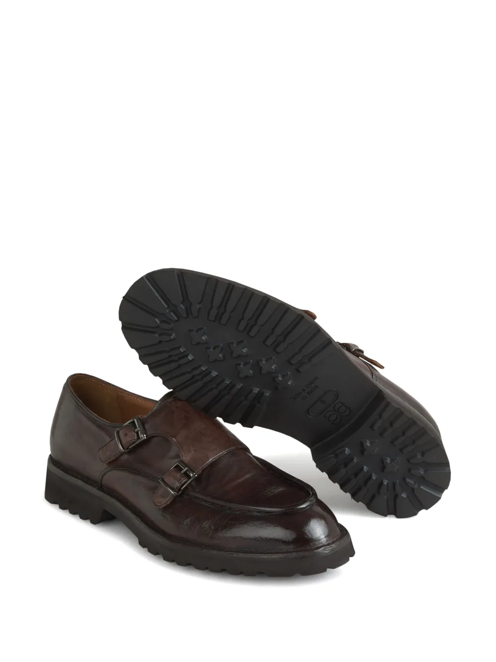 Green George leather loafers Brown