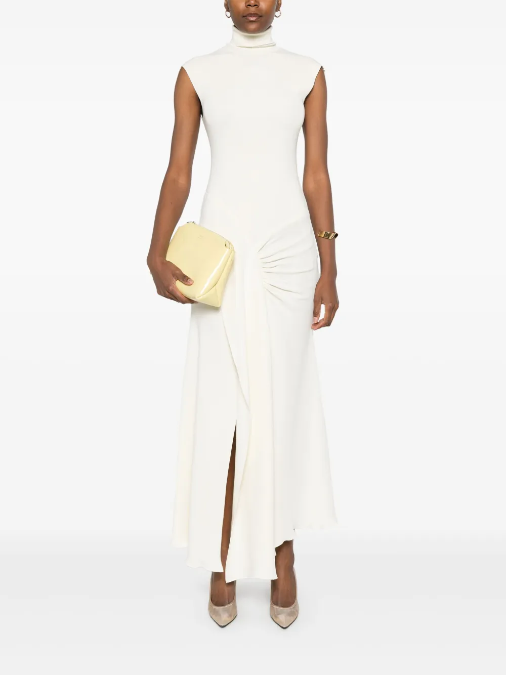 Victoria Beckham Asymmetrische maxi-jurk - Beige