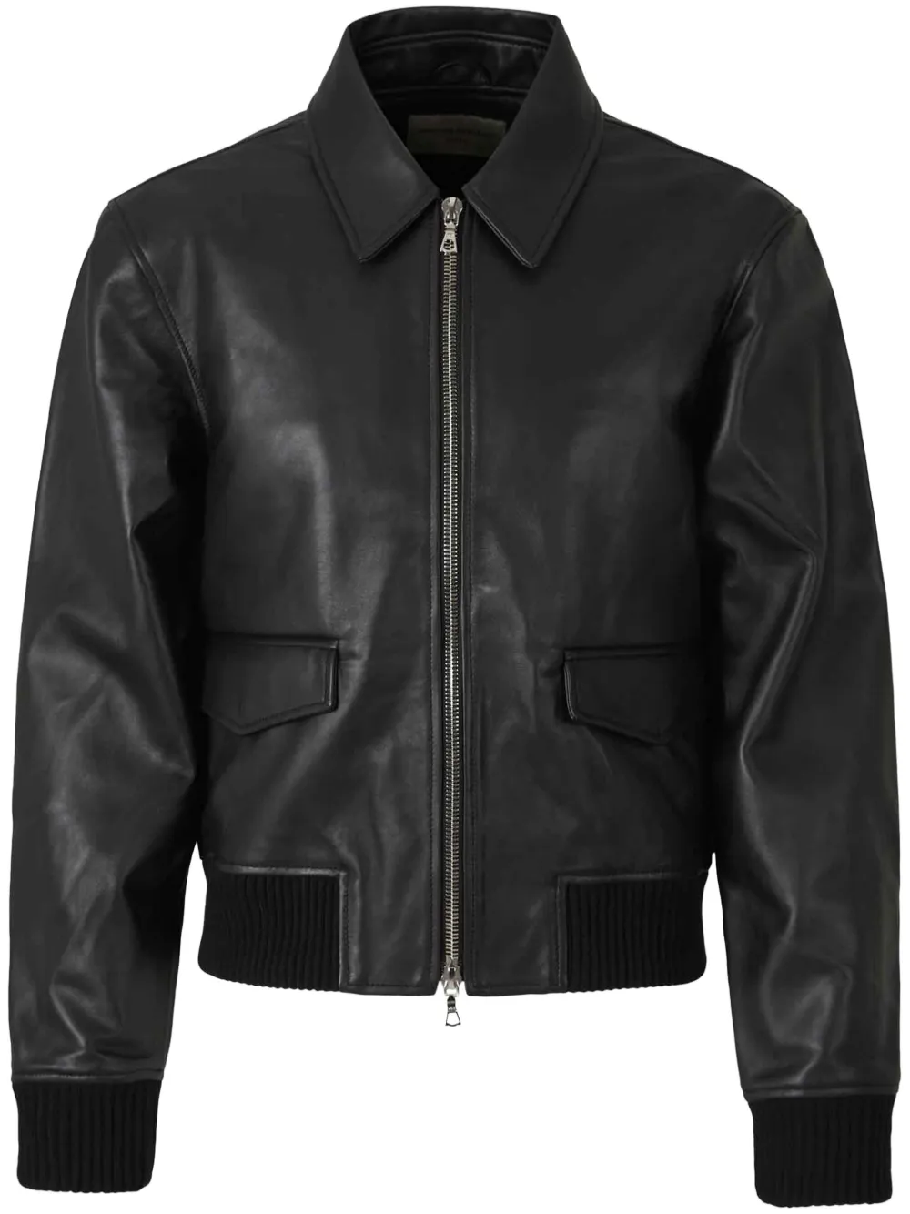 leather bomber jacket