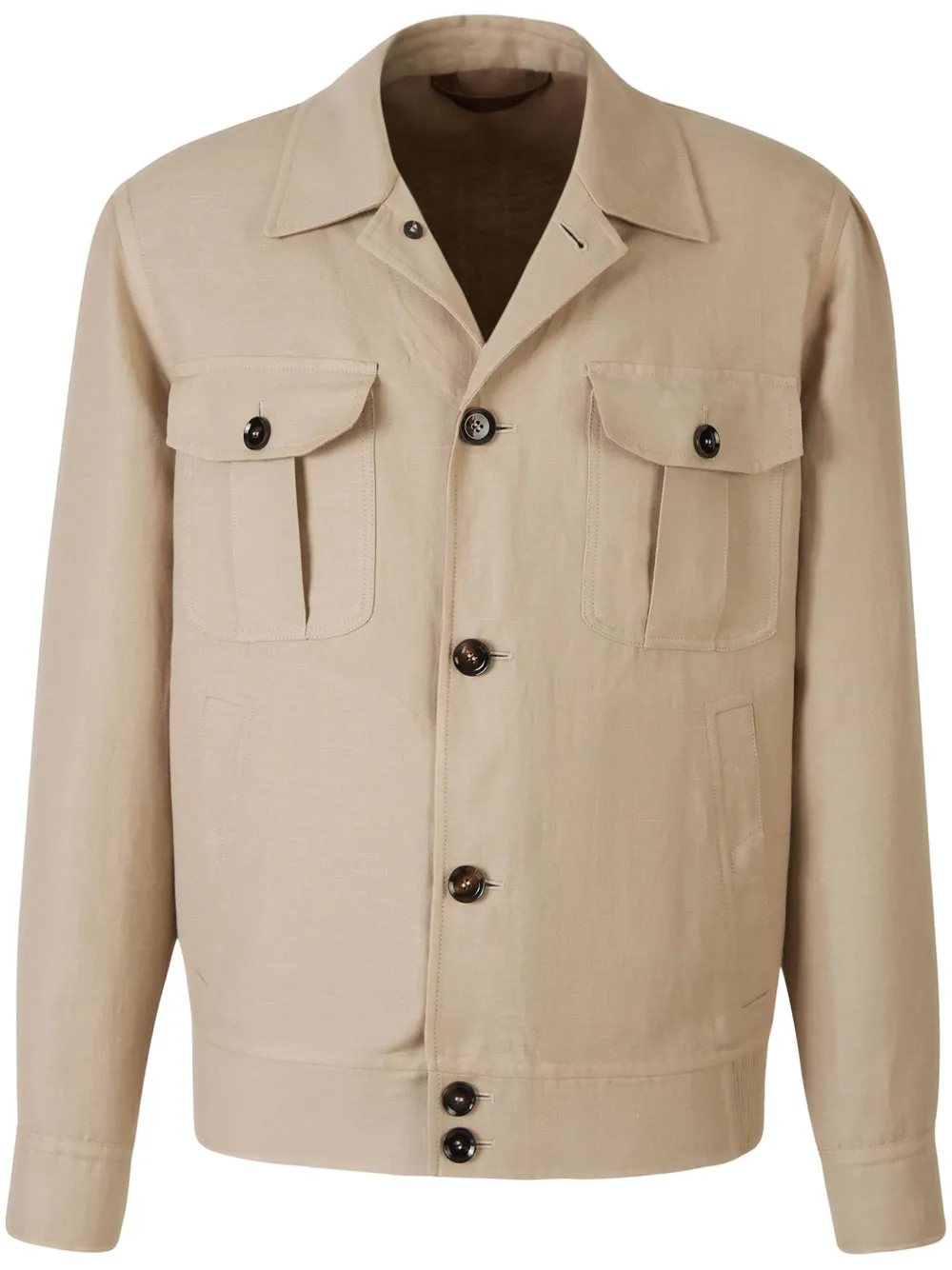 Brioni Button-up jack Beige