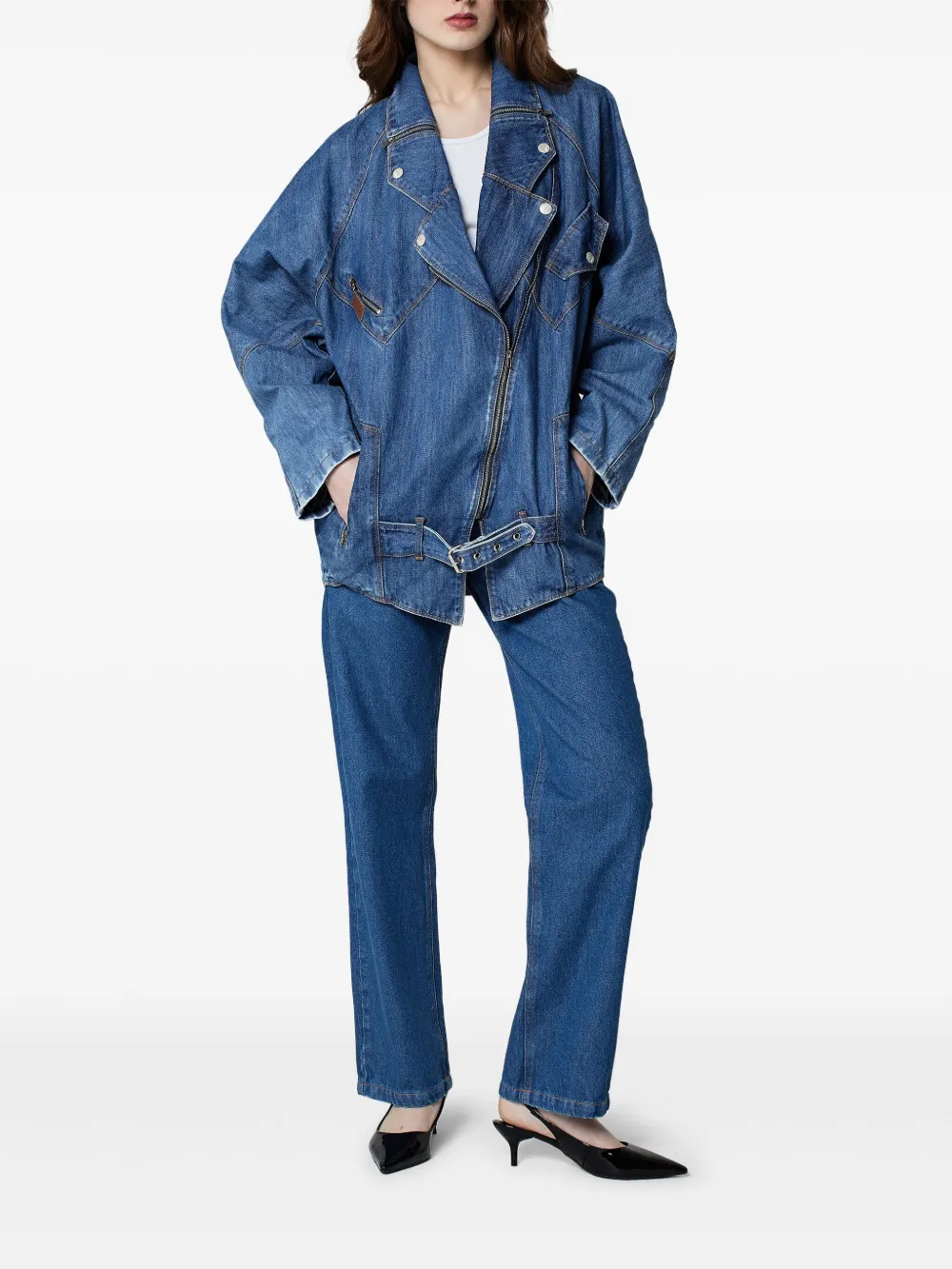 Amapô Denim bikerjack - Blauw