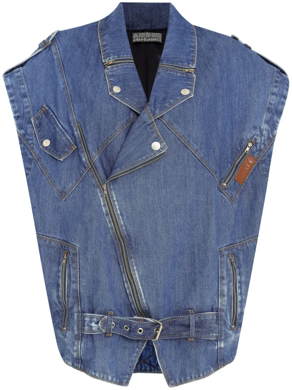 denim gilet