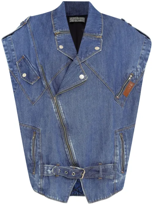 Amapô gilet en jean - Bleu - Amapô - Modalova